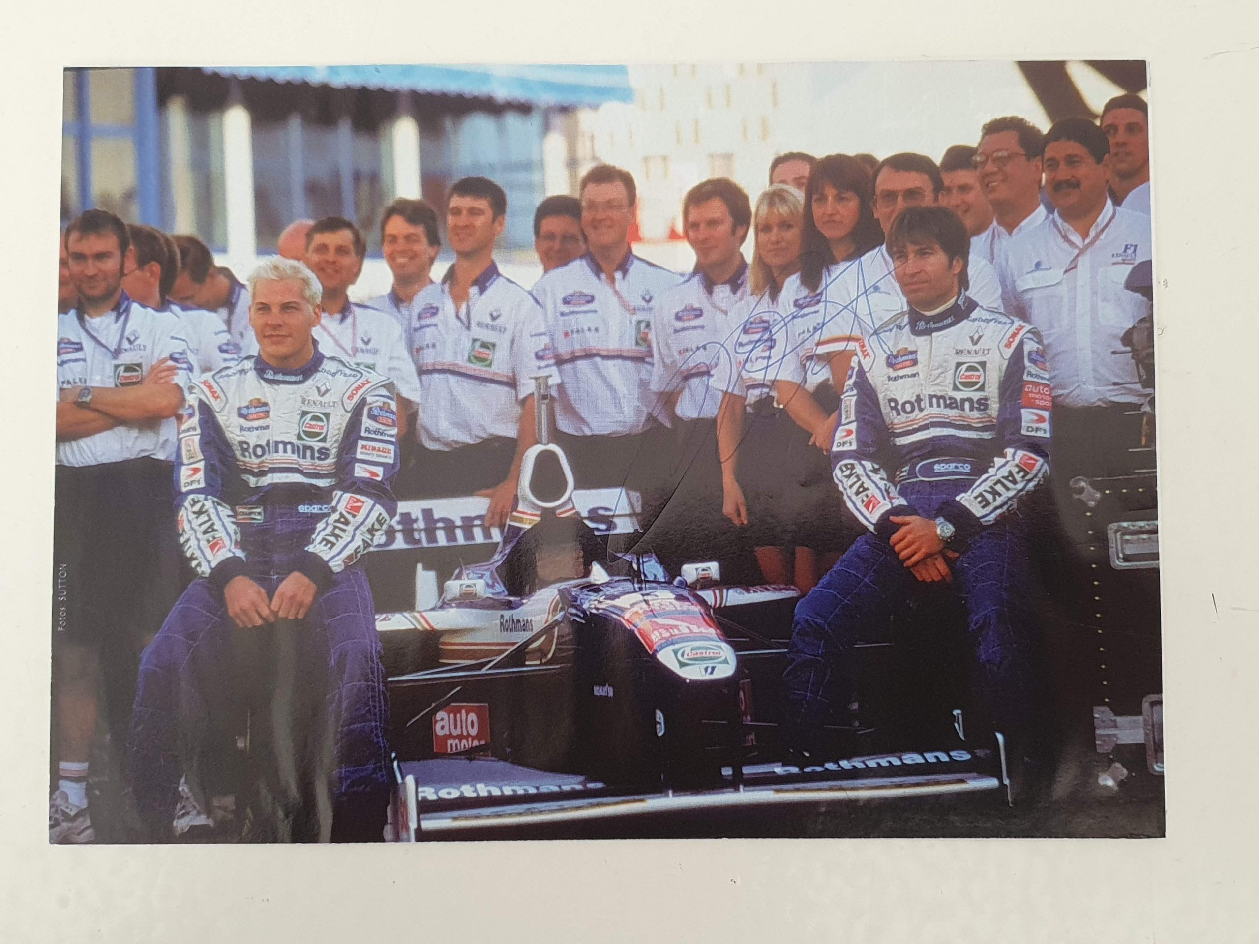 Heinz Harald Frentzen signed magazine photo, Williams