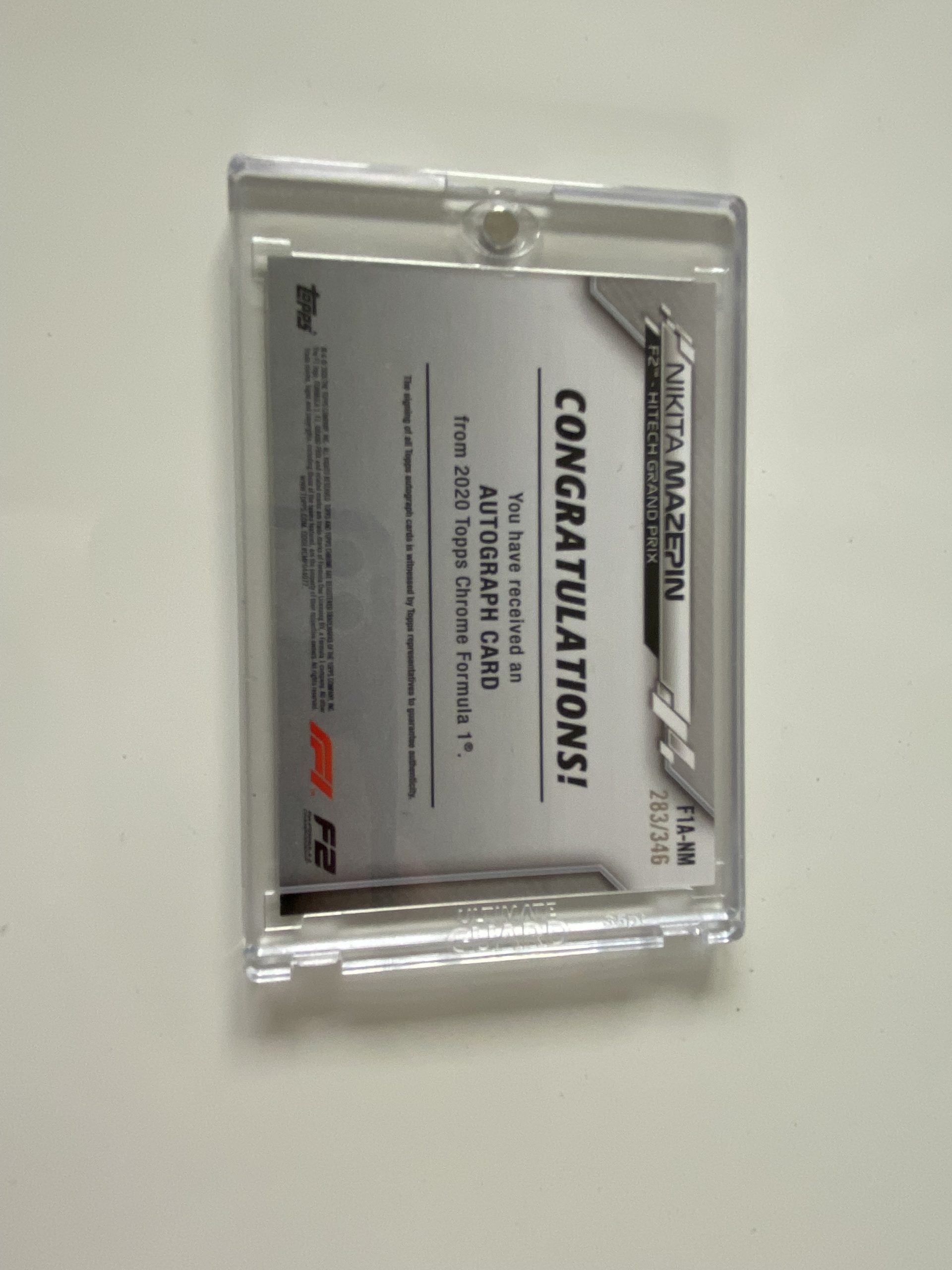 Nikita Mazepin Topps 2020 Chrome card, autograph - Image 3