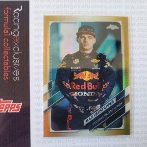 Max Verstappen – 2021 Topps F1 Chrome – 09/50 Portrait #3 Gold Refractor