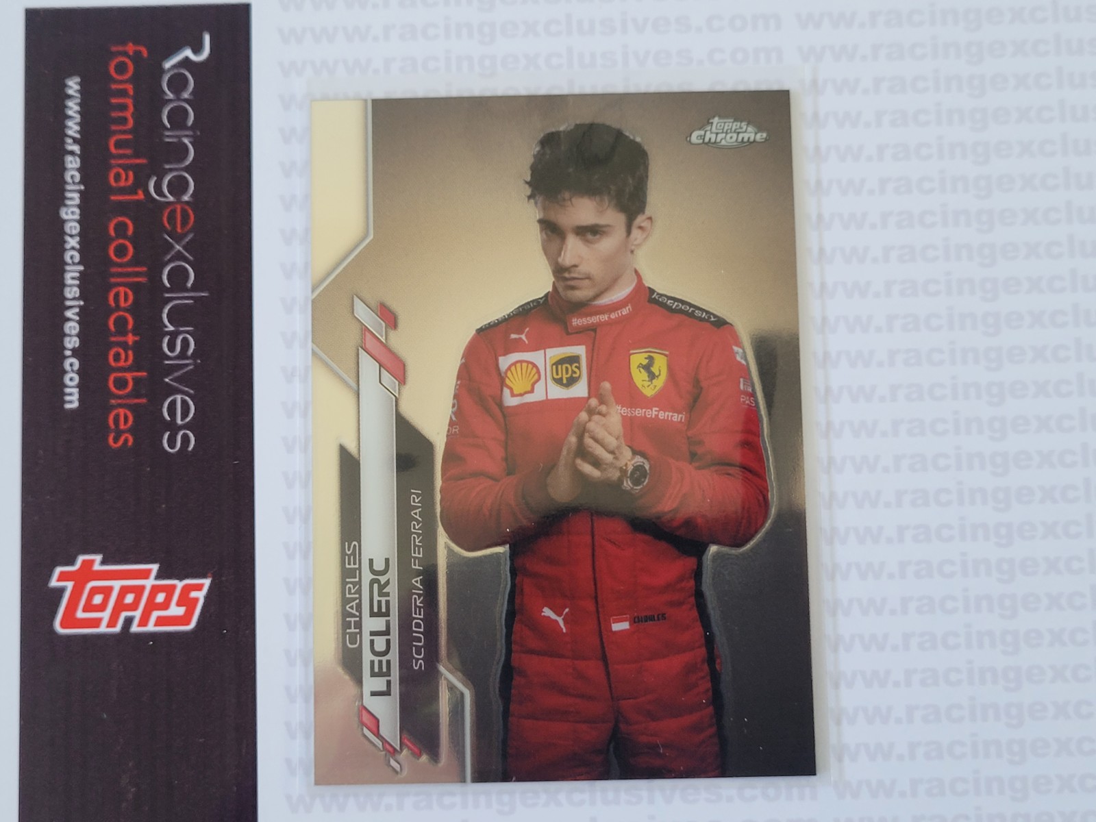 Charles Leclerc – 2020 Topps F1 Chrome – Portrait #4 Rookie card