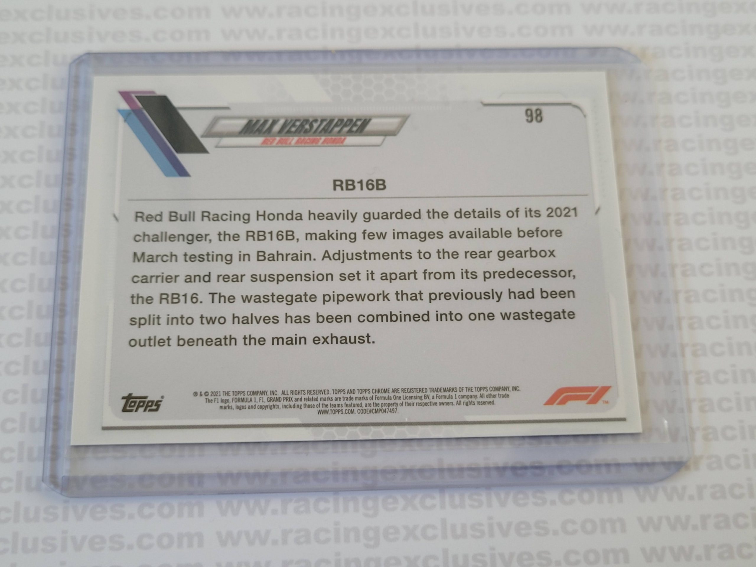 Max Verstappen – 2021 Topps F1 Chrome – #98 Checker Flag - Image 3