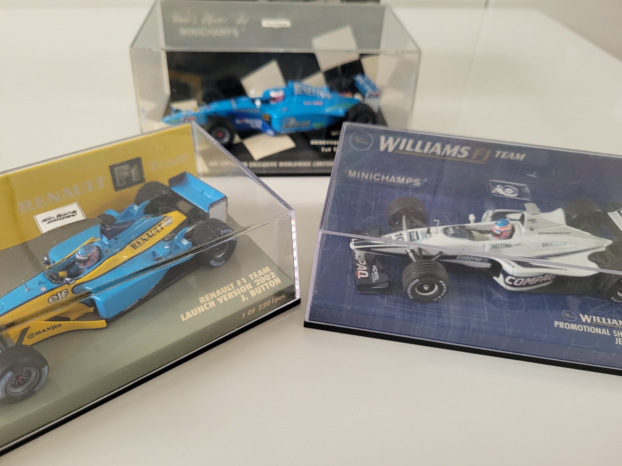 3x Jenson Button model cars, 1:43, Minichamps