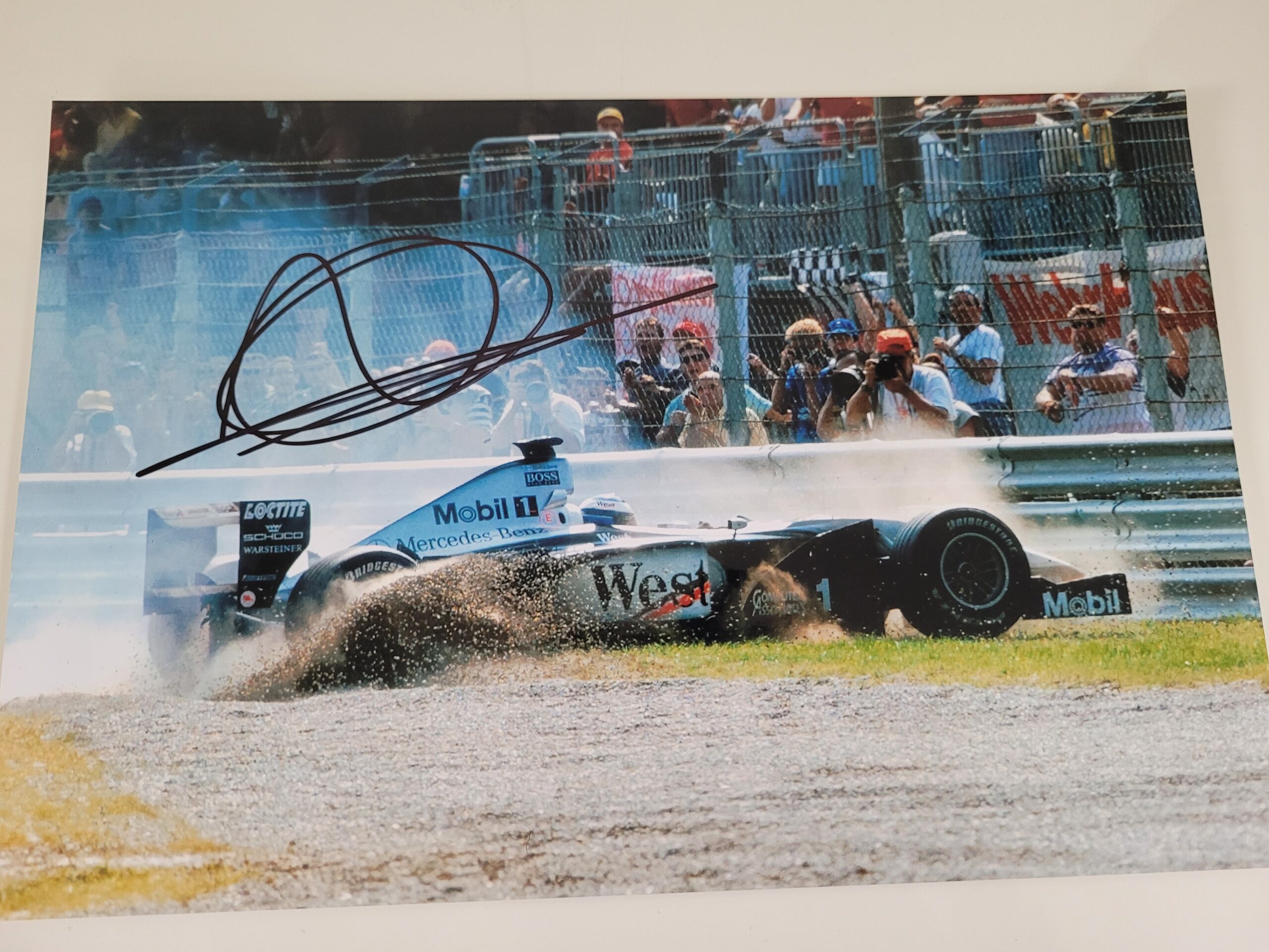 Mika Hakkinen signed photo, A4, McLaren F1