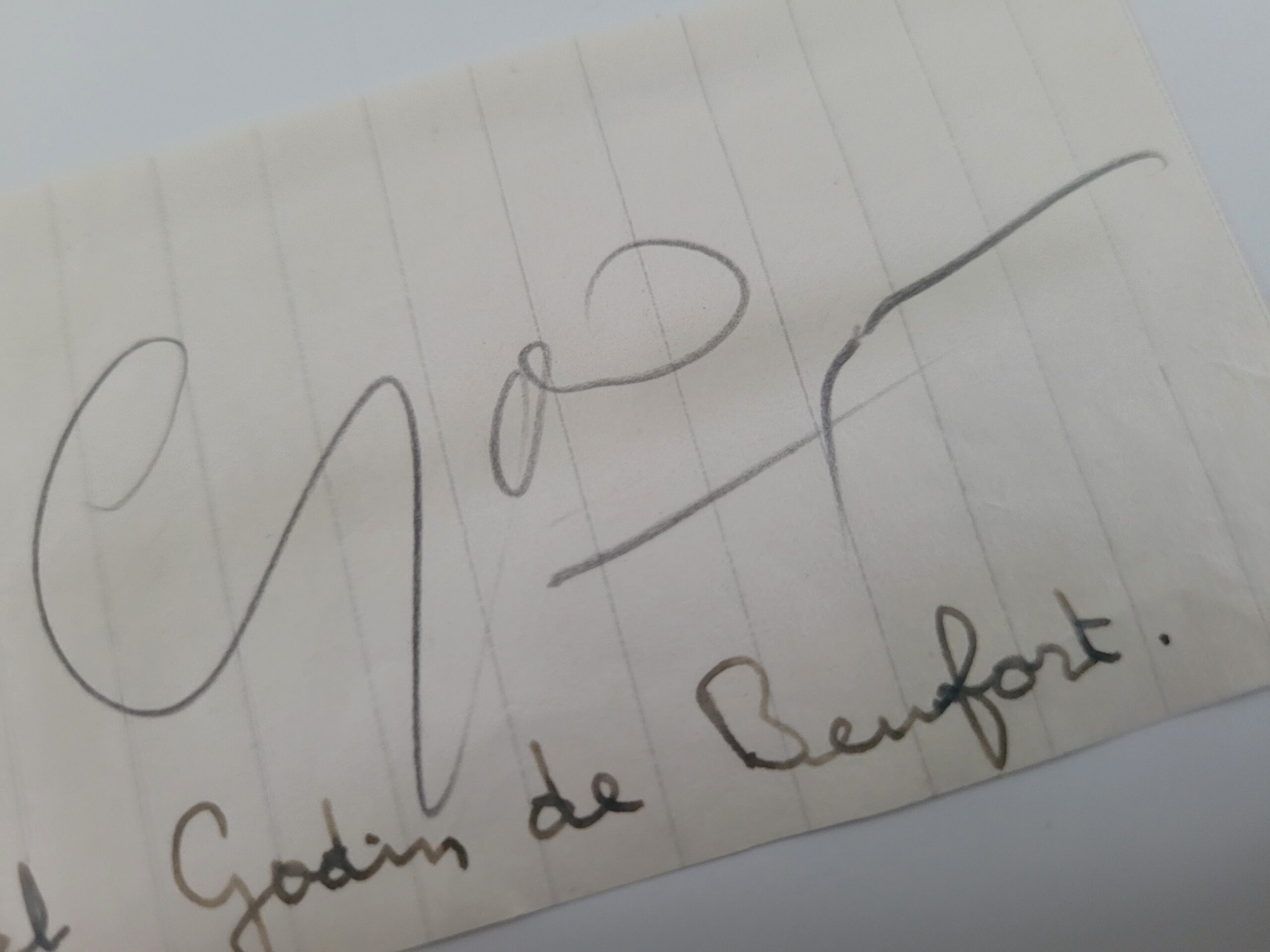 Carel Godin de Beaufort signed notebook paper - Image 3