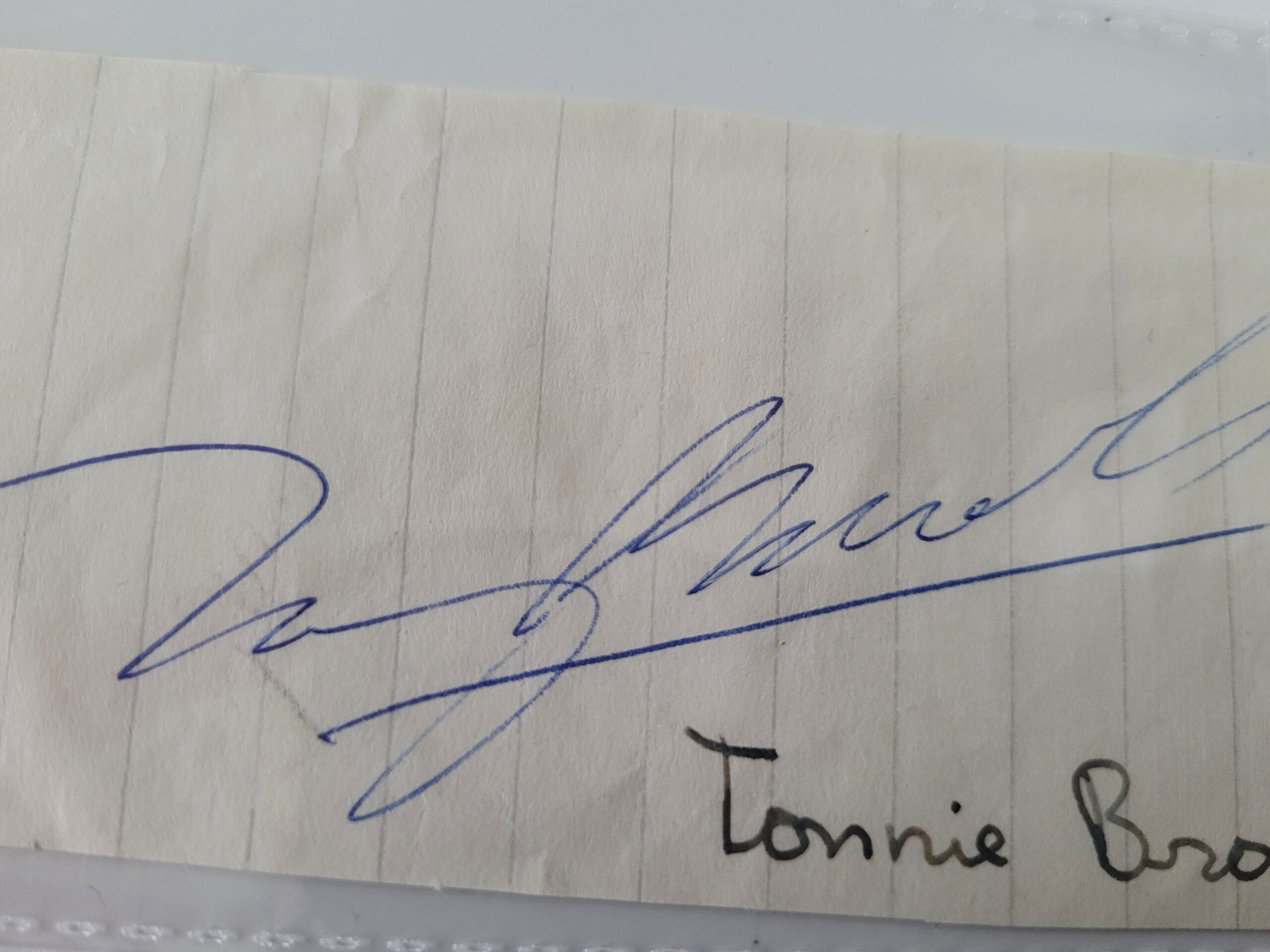 Tony Brooks signed notebook paper - Image 3
