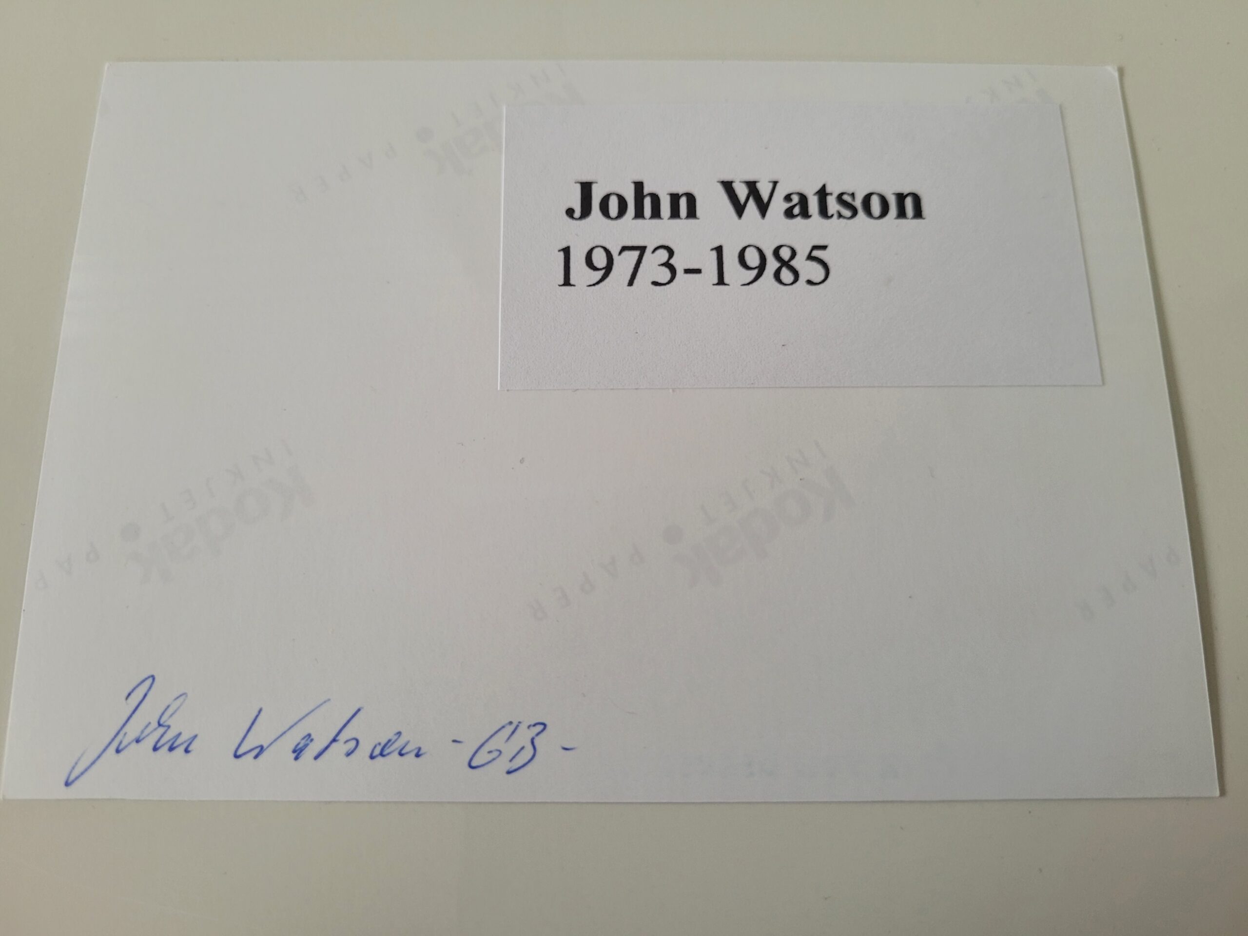 John Watson signed photo - Image 3
