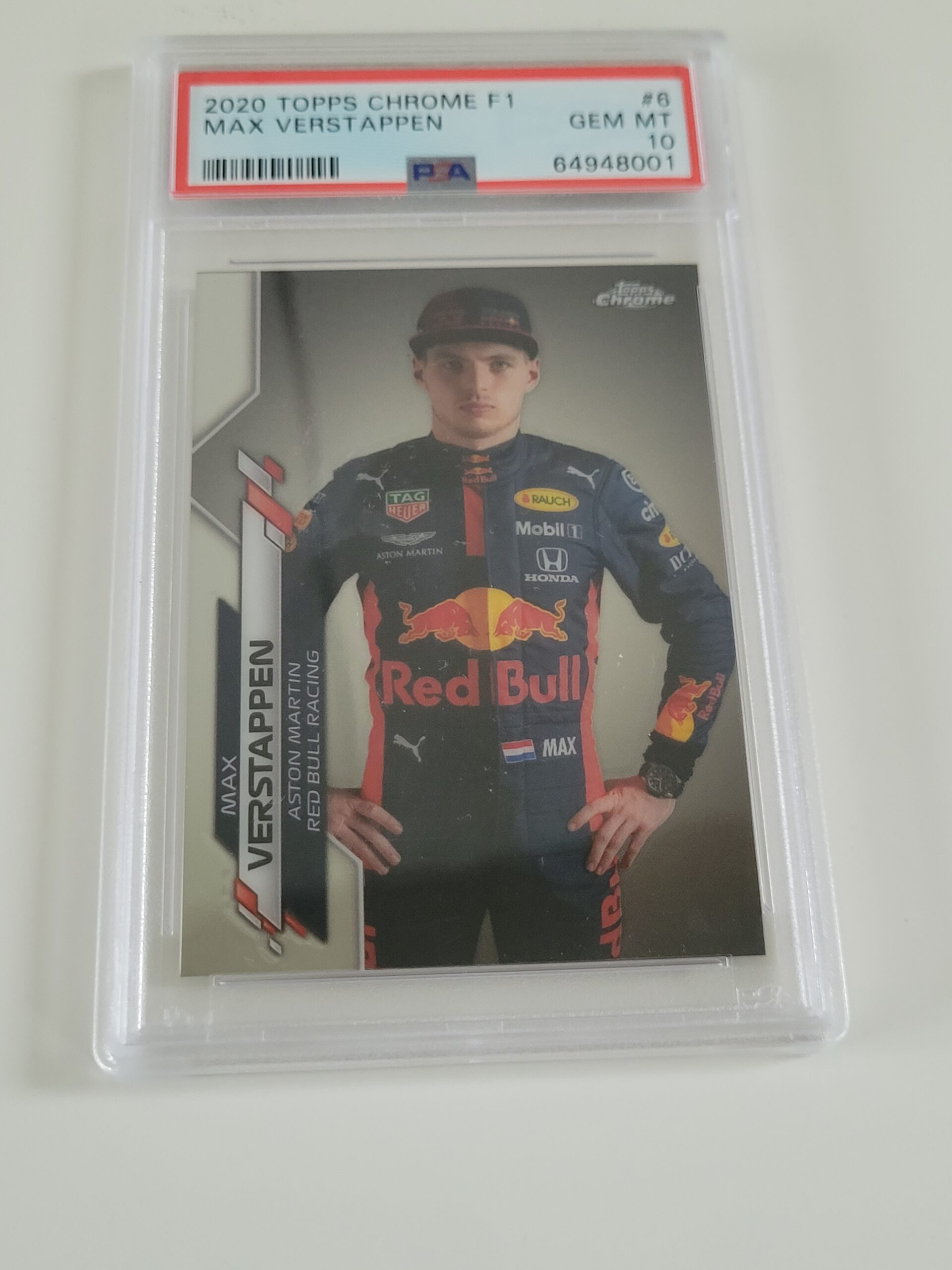 Max Verstappen – 2020 Topps F1 Chrome – Portrait #6 PSA10