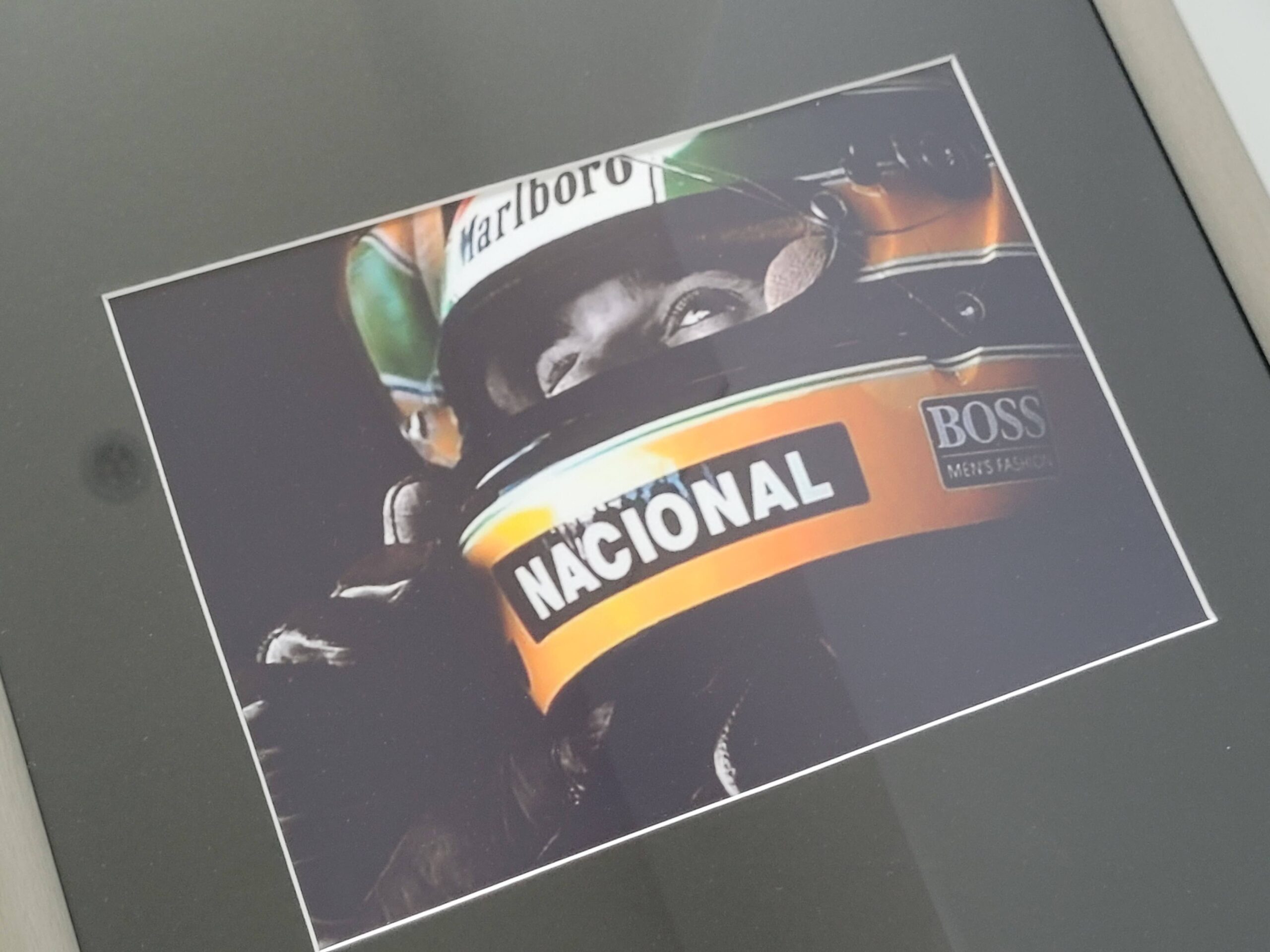 Ayrton Senna signature copy, framed - Image 4