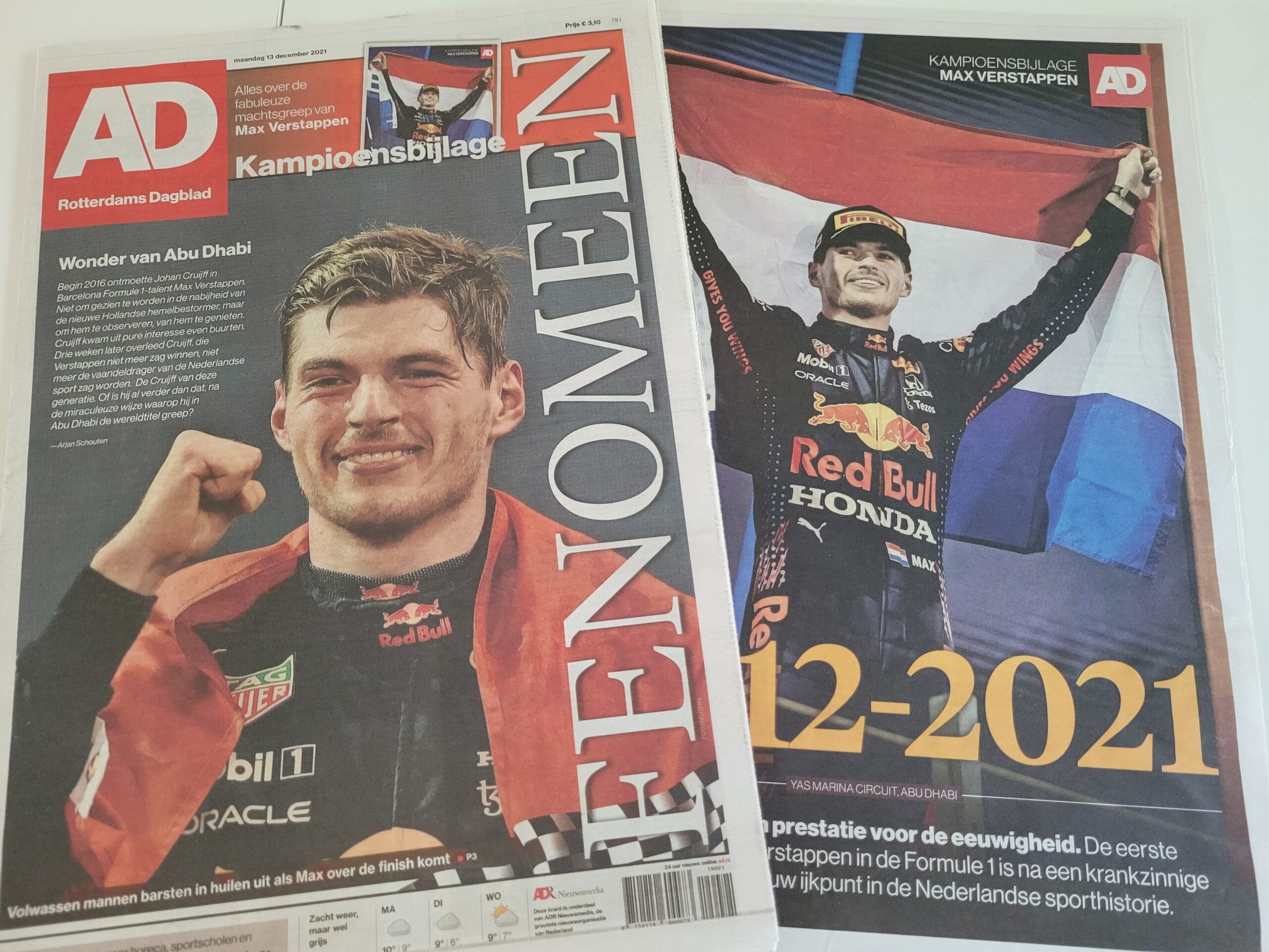 Max Verstappen 2x newspaper, 1st championship - Image 3