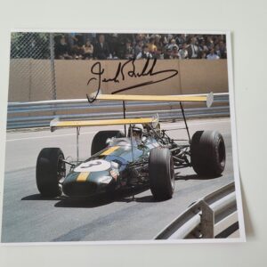 Jack Brabham signed album photo, Brabham F1