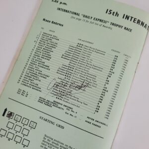 Carel Godin de Beaufort signed race programme, Silverstone 1963