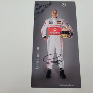 Lewis Hamilton signed driver card, McLaren