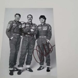 Mika Hakkinen, Jan Magnussen signed photo, McLaren team presentation
