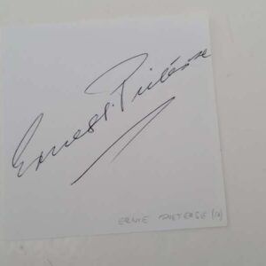 Ernie Pieterse hand signed index card