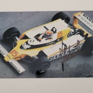 Jean Pierre Jabouille hand signed photo, Renault F1