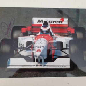Mika Hakkinen signed photo, McLaren F1, 30x20cm