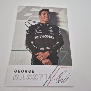 George Russell signed driver card, Mercedes F1