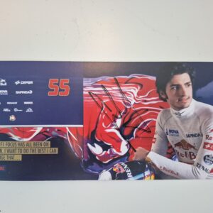 Carlos Sainz signed rookie driver card, Toro Rosso