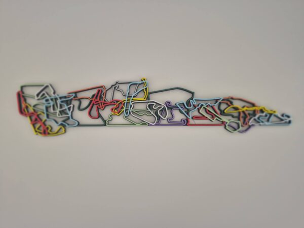 Formula 1 wall art, F1 car made of F1 tracks