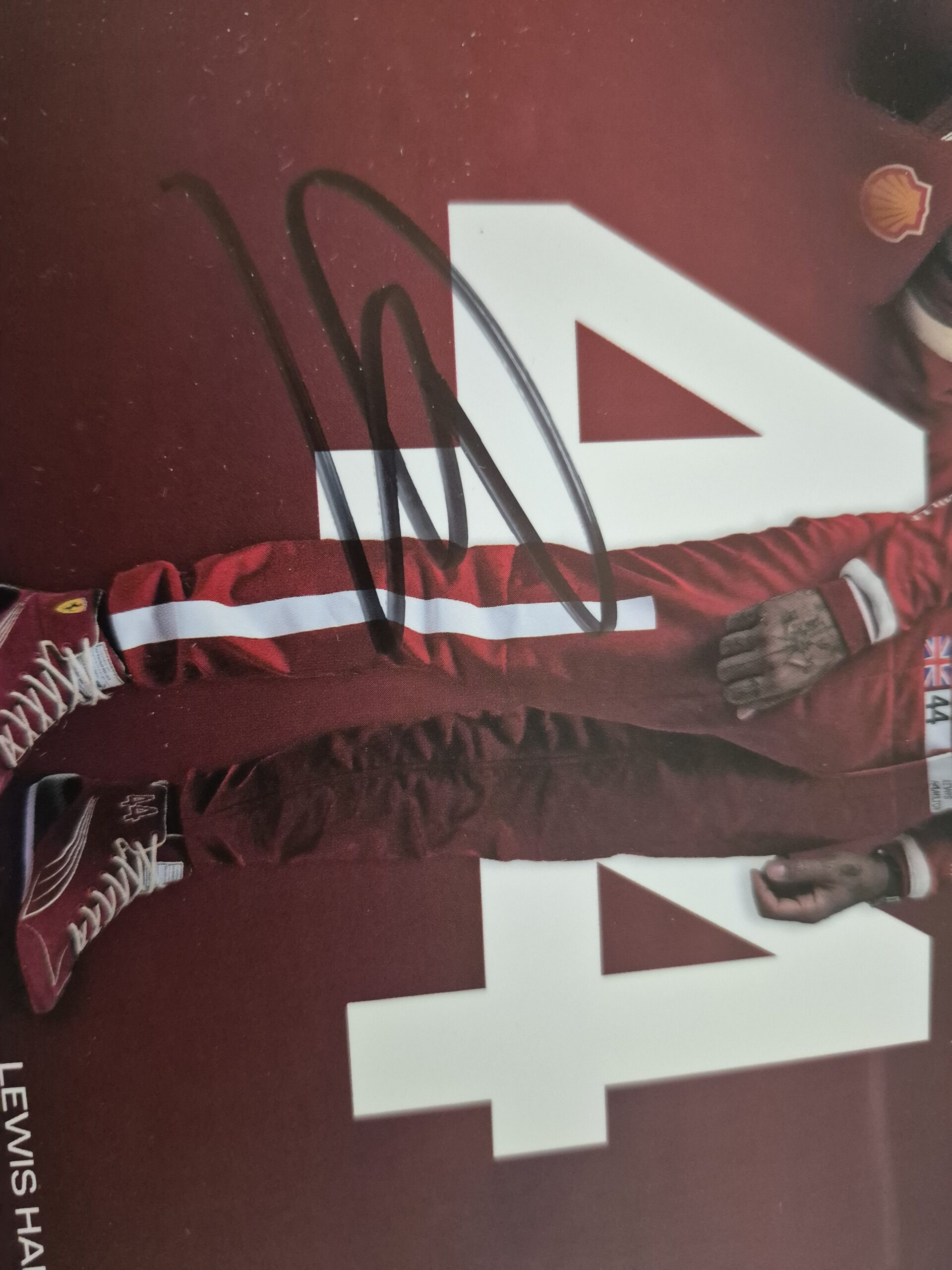 Lewis Hamilton hand signed driver card, Ferrari F1, 2025 - Image 3