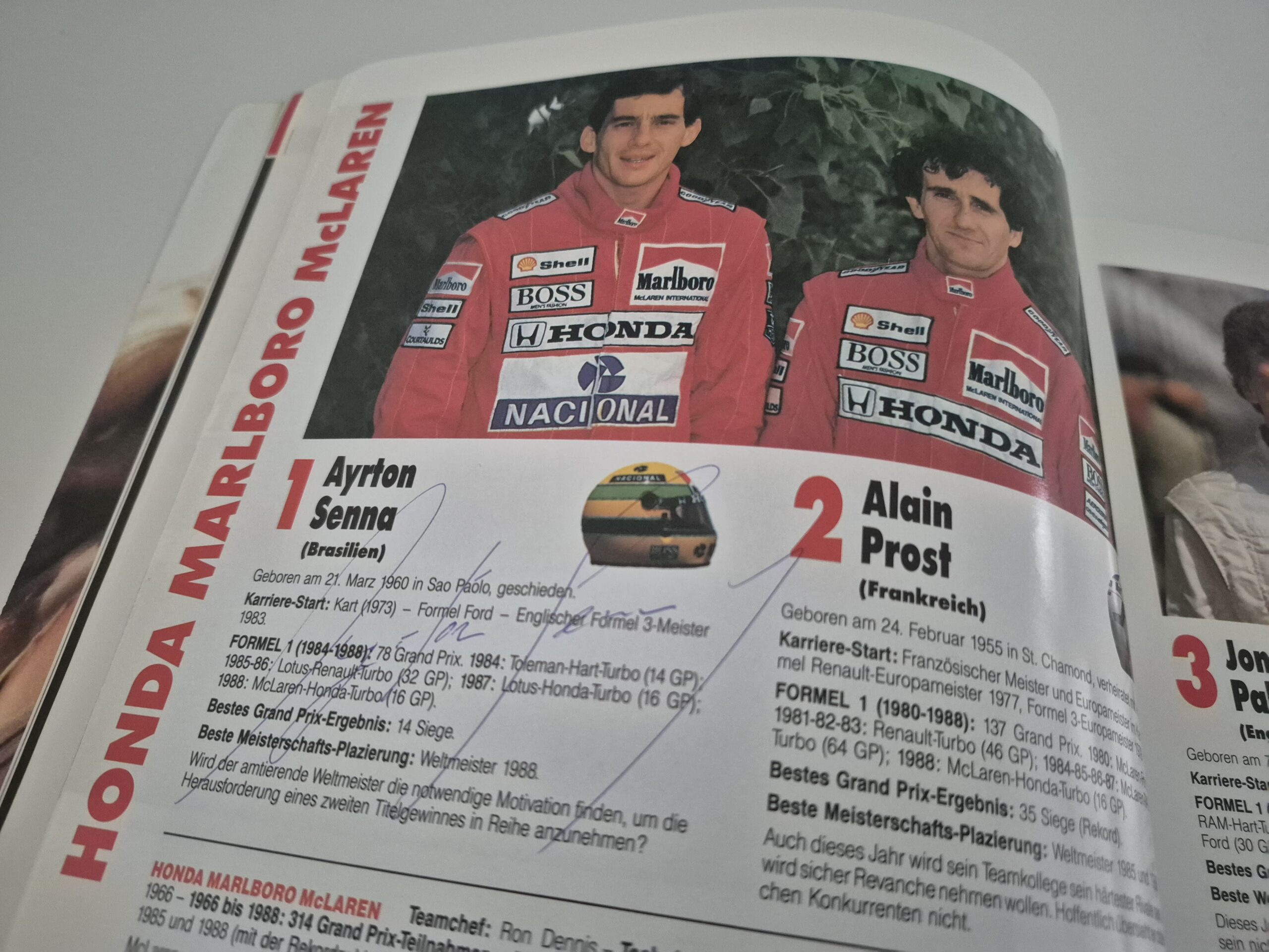 1989 German GP Race Program – Signed by Ayrton Senna & Alain Prost + Others - Image 4