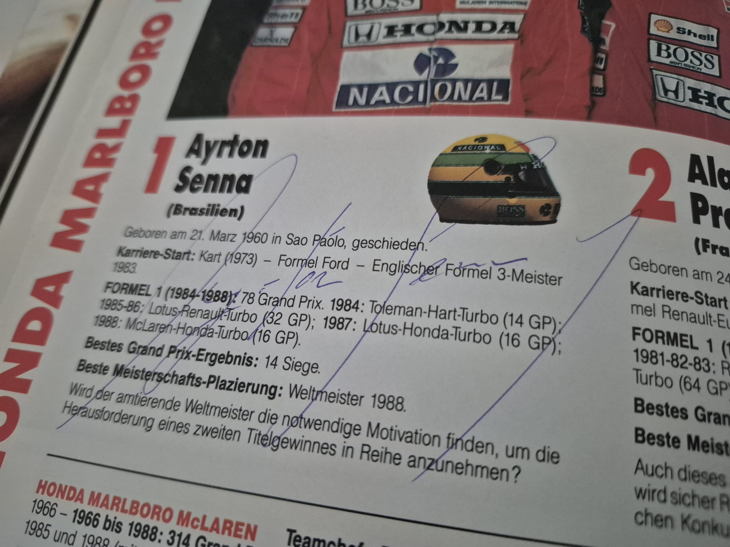 1989 German GP Race Program – Signed by Ayrton Senna & Alain Prost + Others - Image 5
