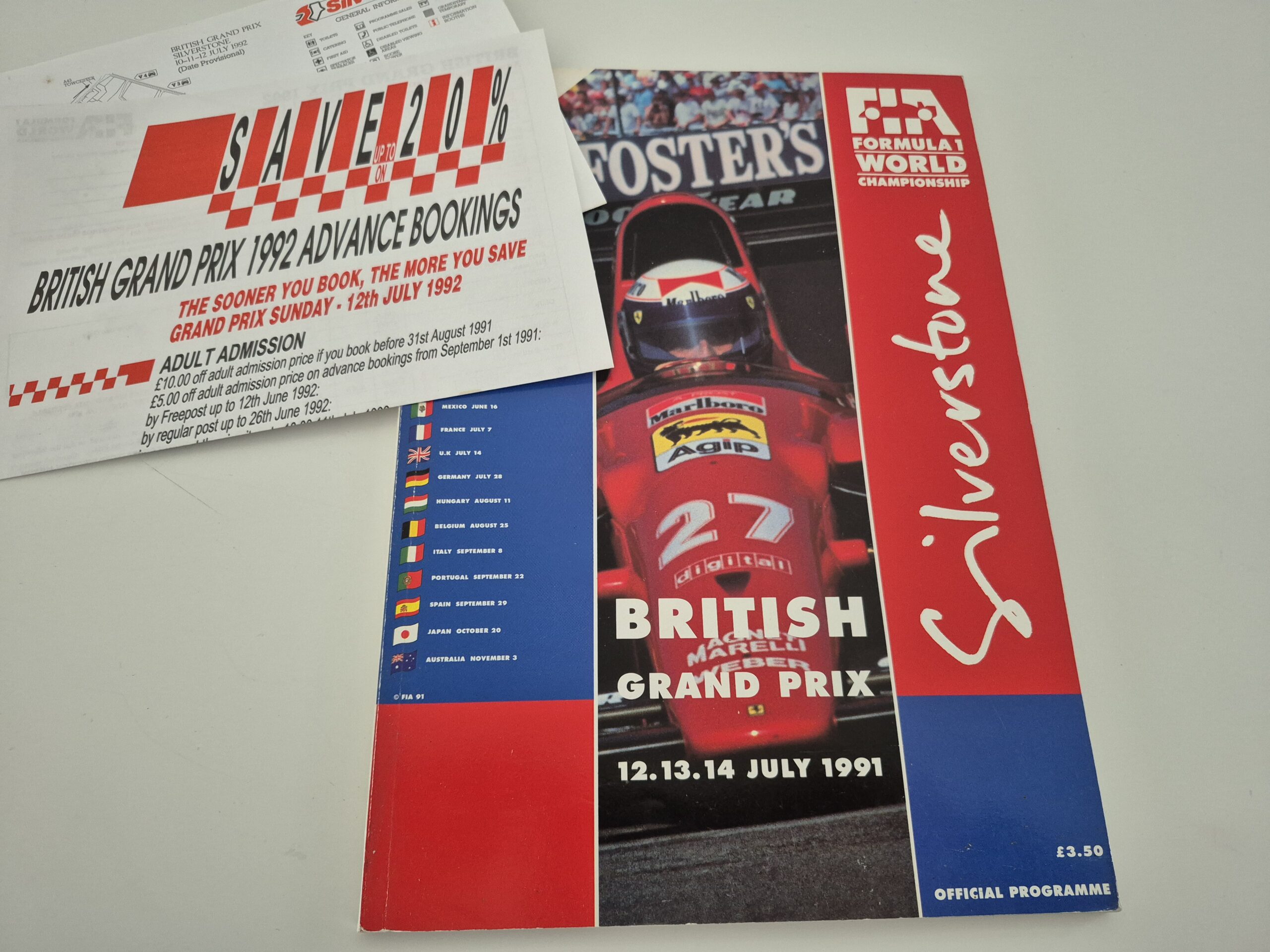 Ayrton Senna signed race programme, British GP 1991 | Multi-Signed | 4 F1 World Champions